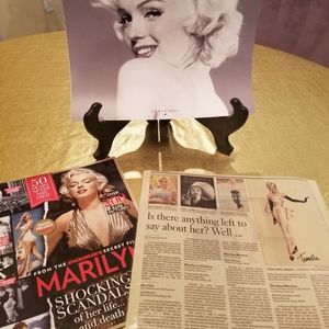 Marilyn Monroe Calender Pics, Magazine and Laminated Article